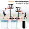 Black Portable 4.4-10FT Adjustable Basketball Hoop with 2 Wheels Fillable Base